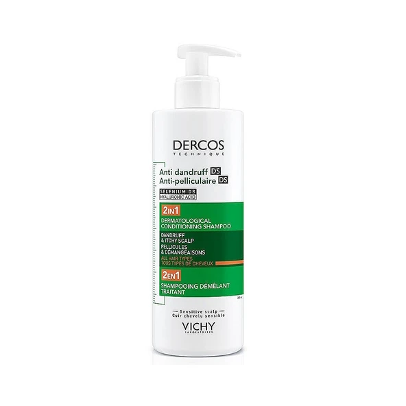 Vichy Dercos 2si 1 Arada Kepek Karşıtı ve Nemlendirici Şampuan 390 ml ürün görseli 1