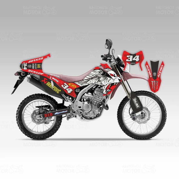 Honda CRF 250 L Lion Desing Sticker Set ürün görseli 1