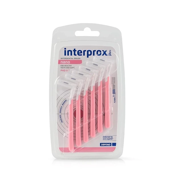 Interprox Plus Nano 0.7mm Arayüz Fırça 6'lı Pembe ürün görseli 1