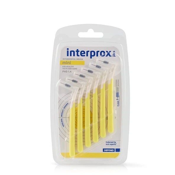 Interprox Plus Mini Conical PHD 1.4 Arayüz Fırçası 6 Adet SARI ürün görseli 1