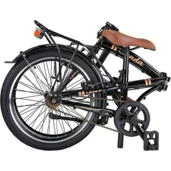 ÜMİT 2034 CUNDA FOLDING KATLANIR BİSİKLET V 20 JANT 6 VİTES BLACK GOLD - Resim 2