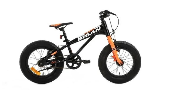 BİSAN LIMIT ERKEK ÇOCUK BİSİKLETİ 23CM V 16 JANT SİYAH TURUNCU ürün görseli 1