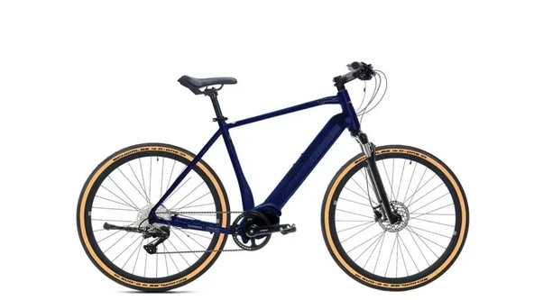 CARRARO e-SPORTIVE X ERKEK ŞEHİR BİSİKLETİ 520H HD 28 JANT 10 VİTES LACİVERT AÇIK TURUNCU GÜMÜŞ ürün görseli 1