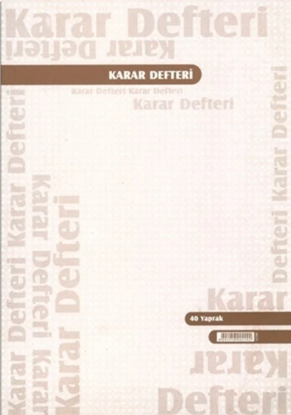 Armat Karar Defteri Karton Kapak 40 Yaprak ürün görseli 1