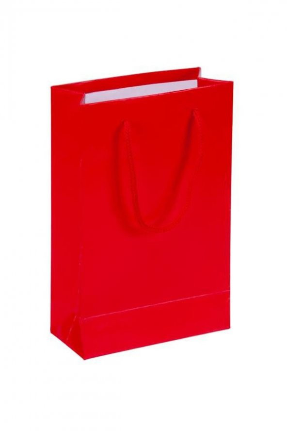 KARTON ÇANTA KIRMIZI 11CM X 16,5CM - 1 ADET ürün görseli 1