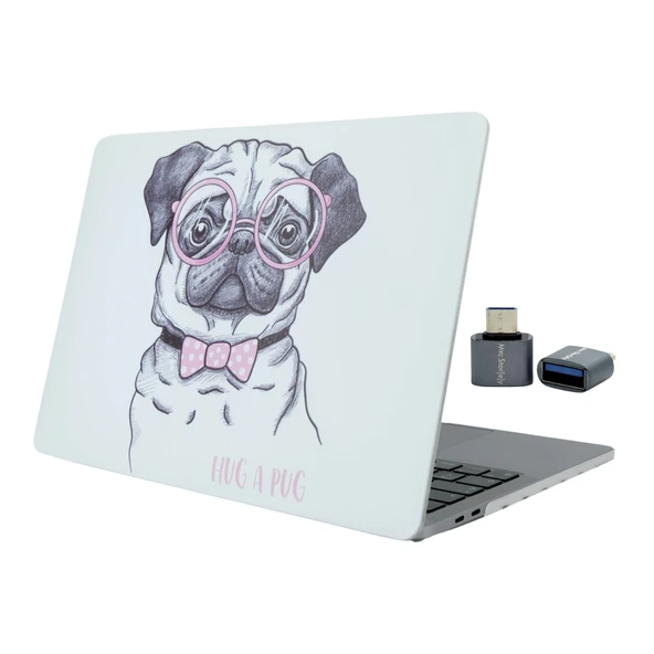 MacBook Pro 13 Kılıf M1 M2 A2338 A2289 A2251 A2159 A1989 Köpek Dostu TPU Sert Kapak ürün görseli 1