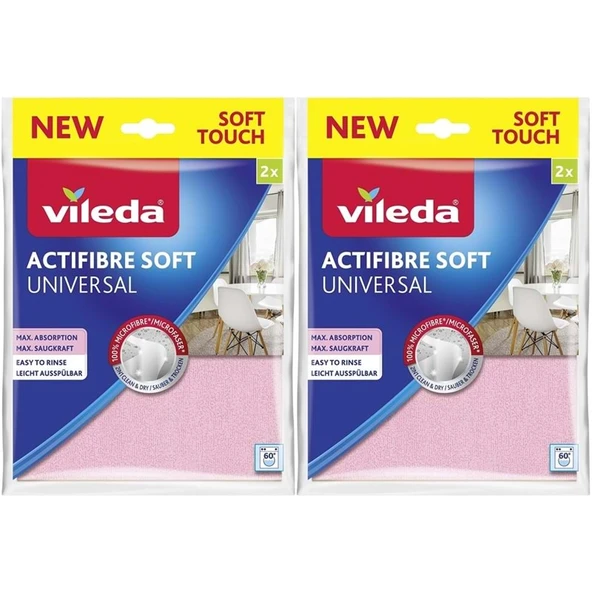 Vileda Actifibre Soft Universal New Soft Touch (Paket içi 2 Li) (2 Li Set) ürün görseli 1