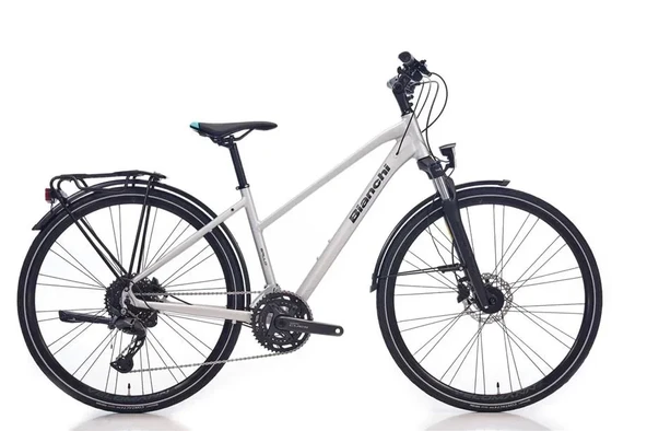 BIANCHI SPILLO TOURER ST CUES KADIN ŞEHİR BİSİKLETİ 430H HD 28 JANT 20 VİTES LIGHT GREY MATT GRAPHITE GLOSS ürün görseli 1