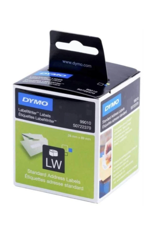 Dymo Label Witer Etiketi Adres 260 Lİ 89x28 MM Beyaz 99010 S0722370 ürün görseli 1