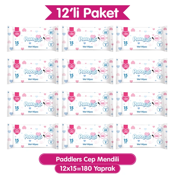 Paddlers Cep Mendili 12x15 (180 Yaprak) ürün görseli 1