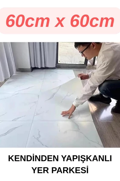 Renkli Duvarlar Yapışkanlı Yer Zemin ve Duvar Kaplama Paneli Arkası Kauçuklu 60X60cm Floor Pvc Banto WC Paneli 605 ürün görseli 1