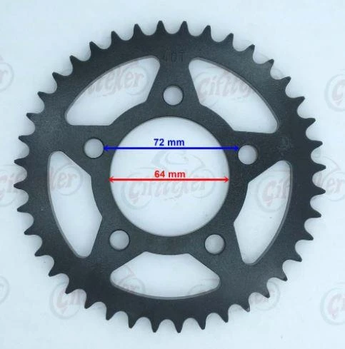 MONDİAL DRİFT L 125 ARKA DİŞLİ (40T) İTHAL ürün görseli 1