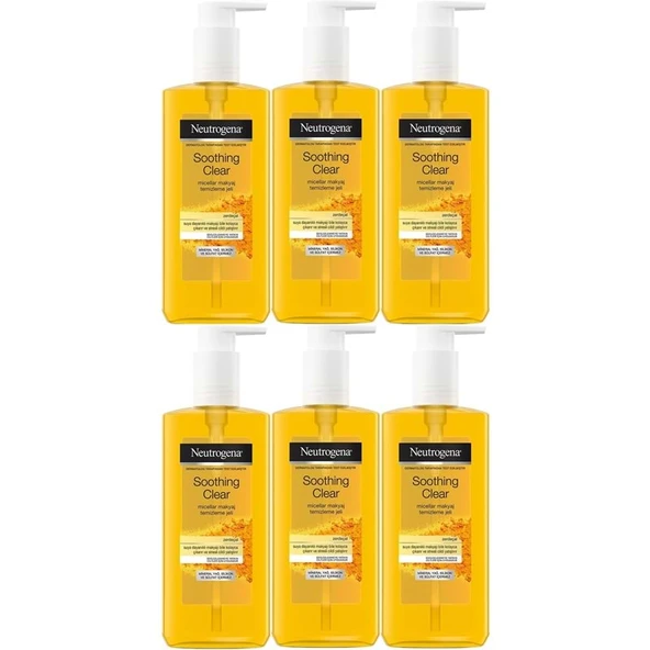 Neutrogena Soothing Clear Micellar Yüz Temizleme Jeli 200ML (6 Lı Set) ürün görseli 1