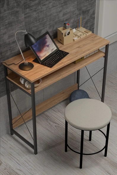 Çalışma Masası  Bilgisayar Laptop Ofis Masası Okul Ev Atlantik Çam ürün görseli 1