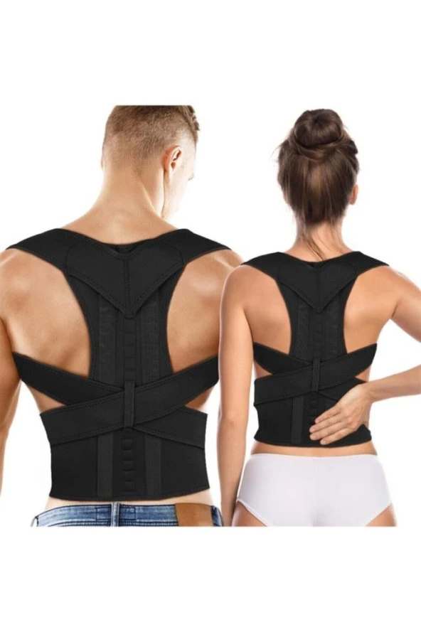 Unisex Siyah Ortopedik Dik Duruş  Korsesi ürün görseli 1