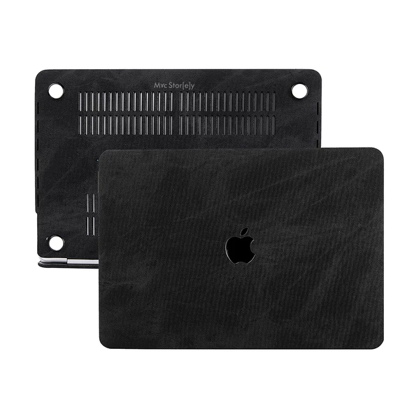 MacBook Pro 13 Kumaş Dokulu Soft Touch Sert Hard Case USB-C Darbe Çizilme Koruyucu Kılıf ürün görseli 1