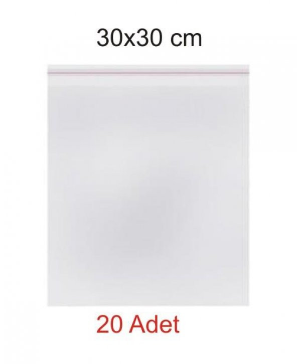 Kendinden Yapışkanlı (Bantlı) Şeffaf Jelatin Torba 30x30 cm 20 Adet ürün görseli 1