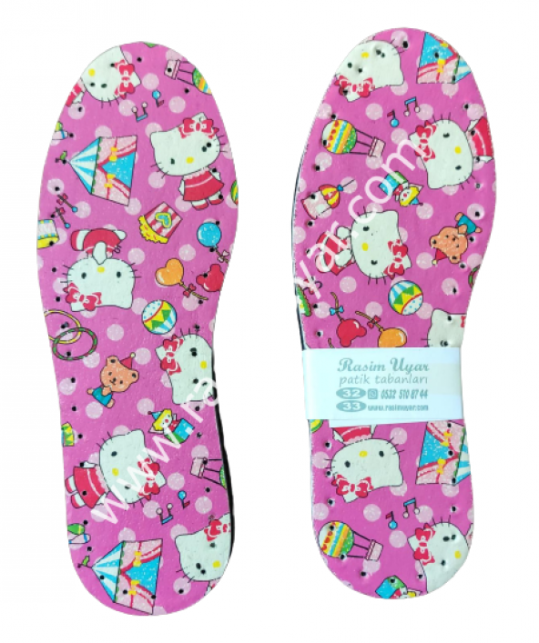 HELLO KITTY PATİK TABANI 10 ÇİFT   - ÜÇ KATMANLI - Resim 2