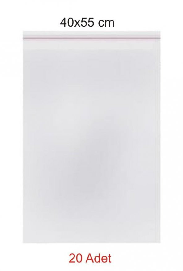 Kendinden Yapışkanlı (Bantlı) Şeffaf Jelatin Torba 40x55 cm 20 Adet ürün görseli 1