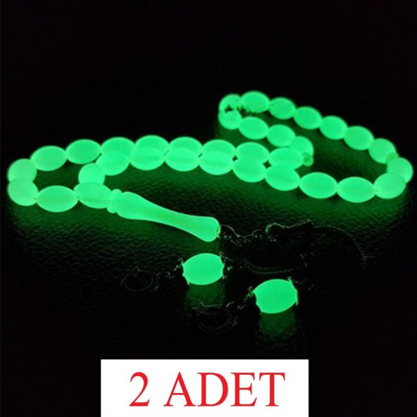 2 Adet Ayyıldız Püskül Kokulu Arpa Kesim Fosforlu Tesbih ürün görseli 1