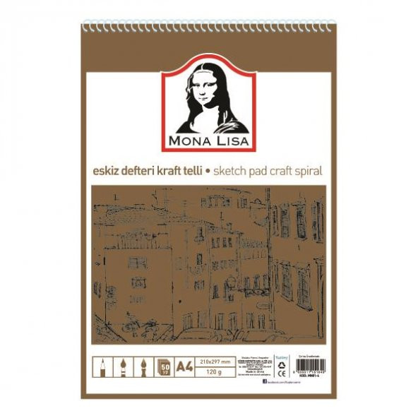 Südor Eskiz Defteri Kraft A4 Telli 115 GR 50 YP MN22-4 ürün görseli 1