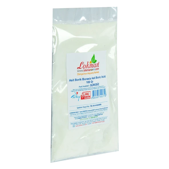 Asit Borik Borasis Asit Boric Acid 100 Gr Paket - Resim 4
