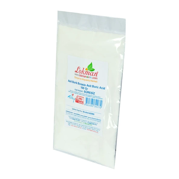 Asit Borik Borasis Asit Boric Acid 100 Gr Paket - Resim 3