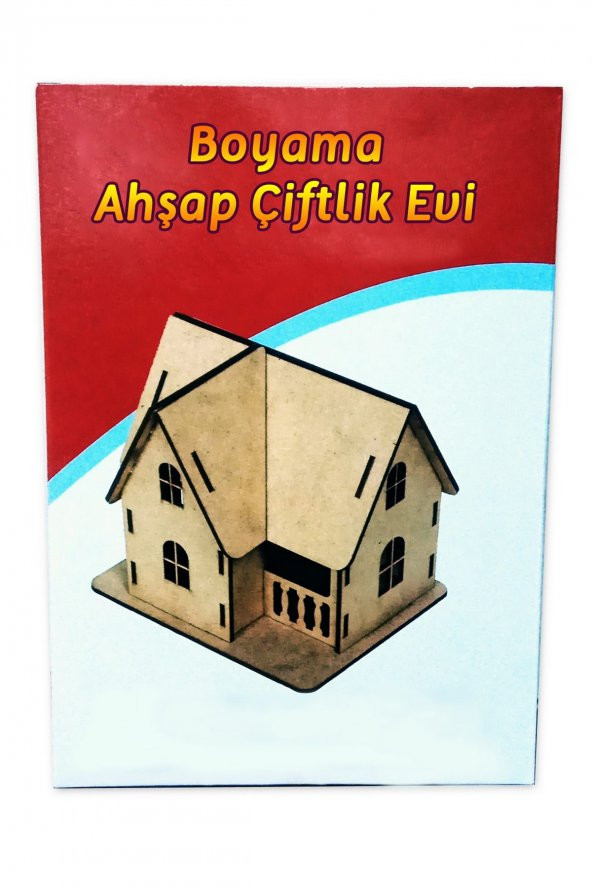 Ahşap Çiftlik Evi Maketi - 3 Boyutlu ve Kutulu- Ücretsiz Kargo ürün görseli 1
