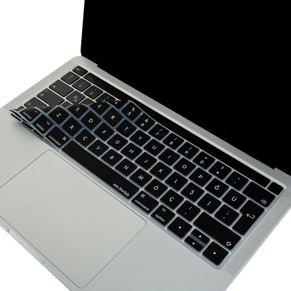MacBook Pro Touch Bar Türkçe Q Silikon Klavye Koruyucu Ters L Enter İnce Yıkanabilir 13-15 İnç ürün görseli 1