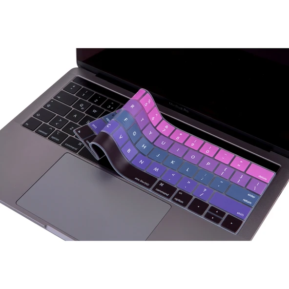 MacBook Pro Klavye Koruyucu Silikon US Düzen Touch Bar İnce Yıkanabilir 13-15 inç ürün görseli 1