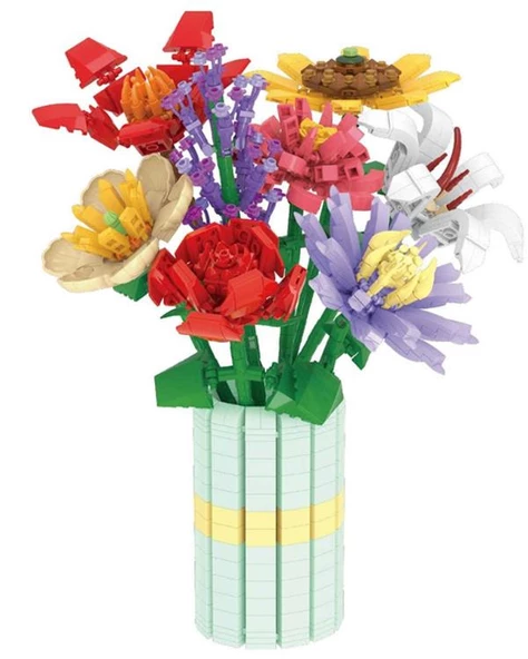 Ctoys Flower Arrangement Mini Blok Sunflower - Resim 2