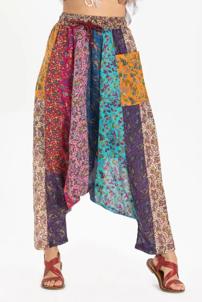 Peçvörk Vual Yazlık Otantik Şalvar/Patchwork Shalwar Tek renk Tkrn ürün görseli 1