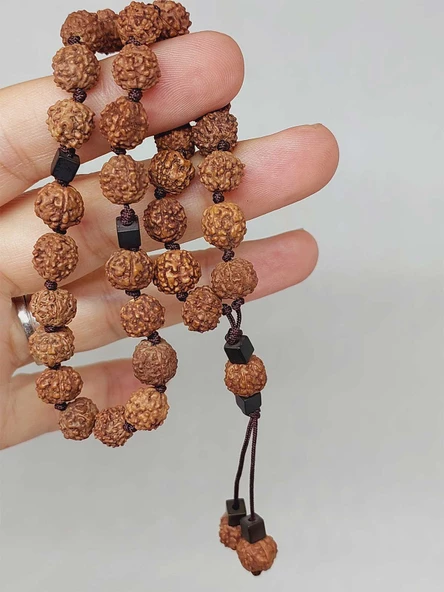 Rudraksha Tohum Düğümlü 33lük Tesbih (1758) ürün görseli 1