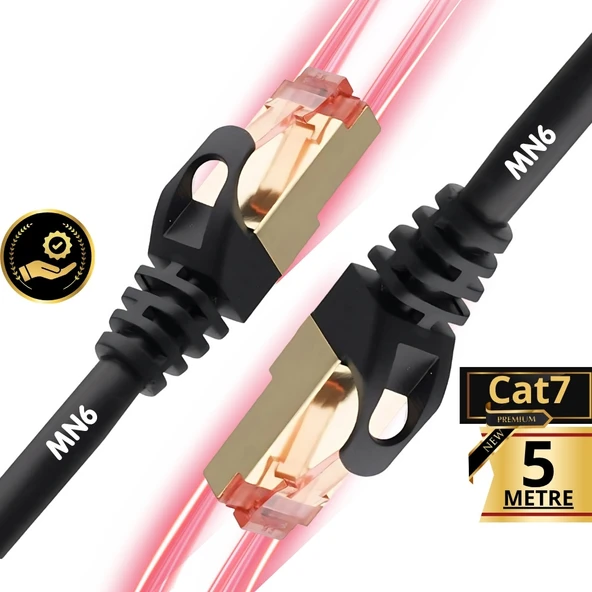 MN6 M109xf 5 Metre Cat7 Kablo/Cat7 Ethernet Kablosu/10gbps-600 Mhz-10000mbps%27e Kadar ürün görseli 1