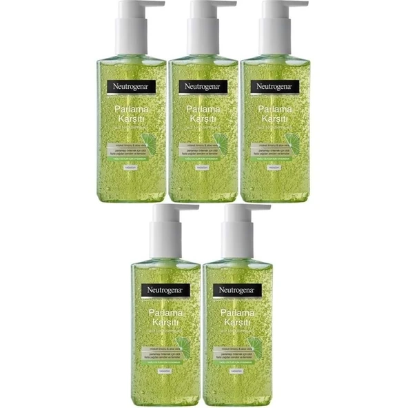 Neutrogena Visibly Clear Pore&Shine Temizleme Jeli 200ML (Parlama Karşıtı) (5 Li Set) ürün görseli 1