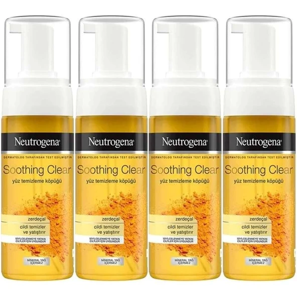 Neutrogena Soothing Clear Yüz Temizleme Köpüğü 150ML (4 Lü Set) ürün görseli 1