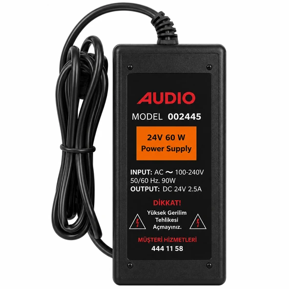 AUDIO 002445 Güç Kaynağı 24V 60 Watt ürün görseli 1