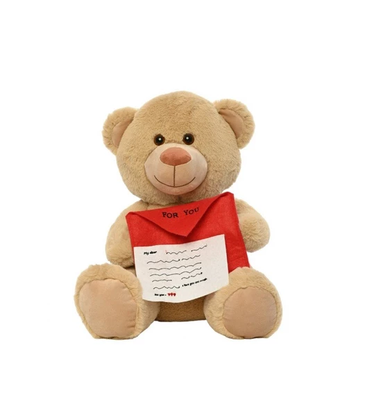Peluş Mektuplu Ayıcık 45 Cm - Mavi Su Dünyası ürün görseli 1