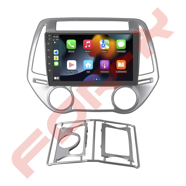 OTO TABLET ÇERÇEVE HYUNDAI İ20 ANALOG/DIGITAL CLIMATE 2008-2012 9" GÜMÜŞ TAC-067 ürün görseli 1