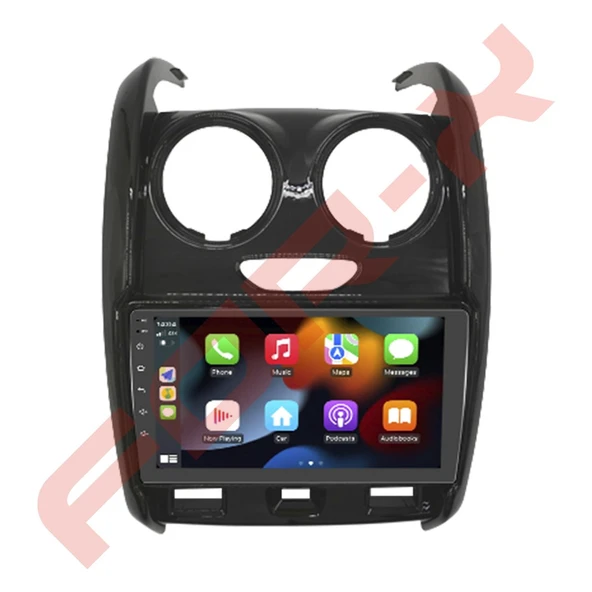 OTO TABLET ÇERÇEVE DACIA DUSTER 2015+ 9' PIANO BLACK TAC-335 ürün görseli 1