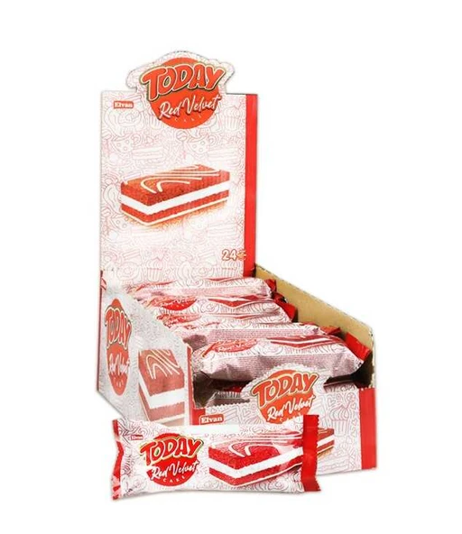 Today Red Velvet Kek 40 Gr. 24 Adet (1 Kutu) ürün görseli 1