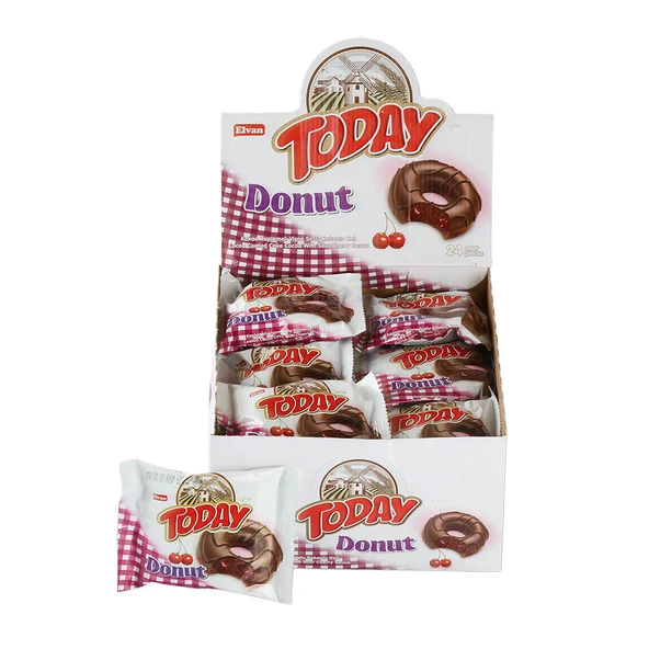 Today Donut Kek Vişneli 35Gr. 24 Adet (1 Kutu) ürün görseli 1