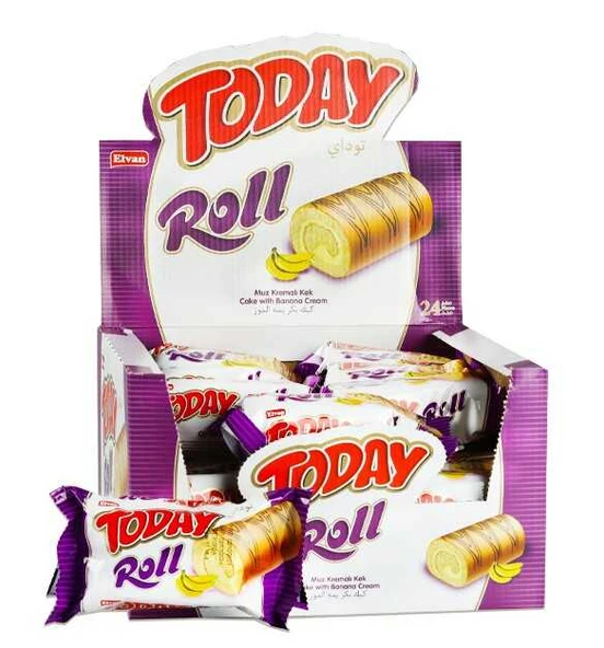 Today Swiss Roll Muz Kremalı Kek 35 Gr 24 Adet (1 Kutu) ürün görseli 1