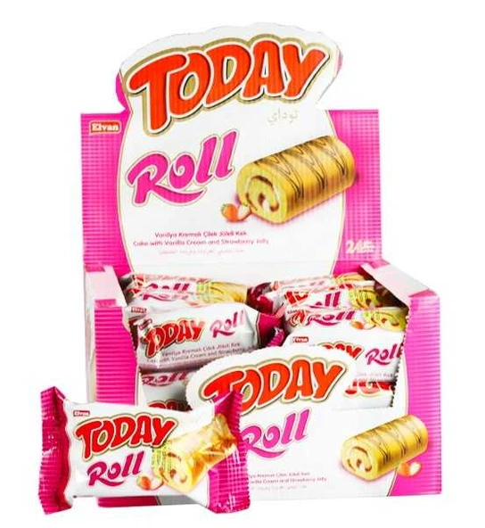 Today Swiss Roll Çilek Kremalı Kek 35 Gr 24 Adet (1 Kutu) ürün görseli 1