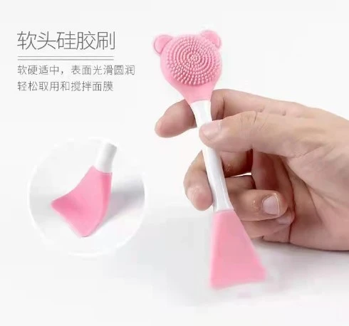 Silikon Yüz Temizleme Fırçası ve Maske Uygulama Spatulası ürün görseli 1