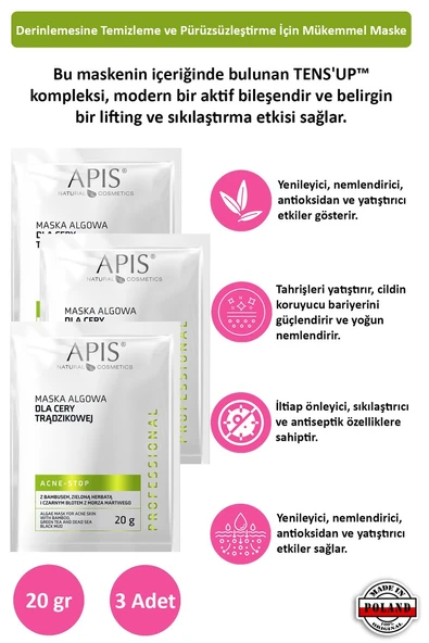 Alg Maskesi - Akne Giderici - 3 Adet - 20gr ürün görseli 1