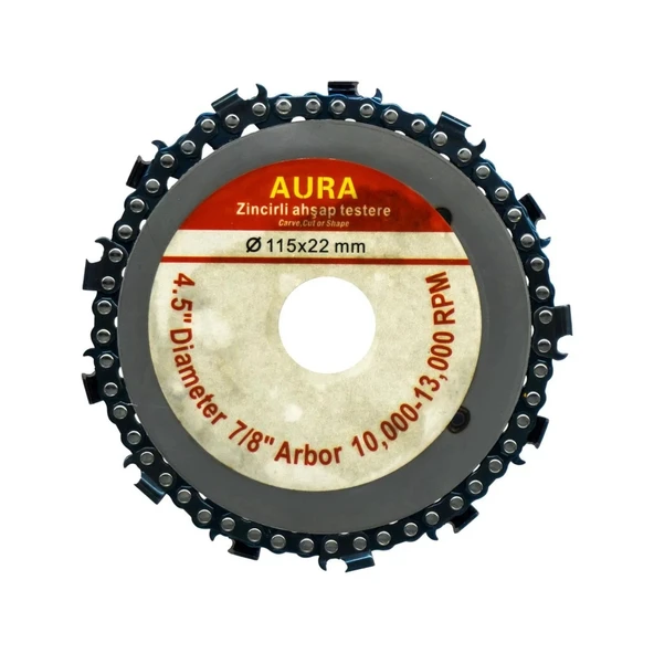 Zincirli Sunta Ahşap Kesme Daire Testere 115mm x 22mm ürün görseli 1