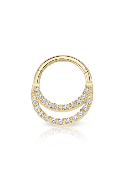 İki Sıra Taşlı Altın Helix Piercing ürün görseli 1