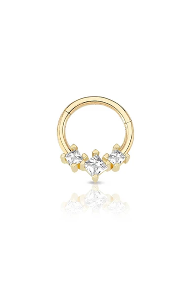 Prenses Üç Taşlı Altın Helix Piercing ürün görseli 1