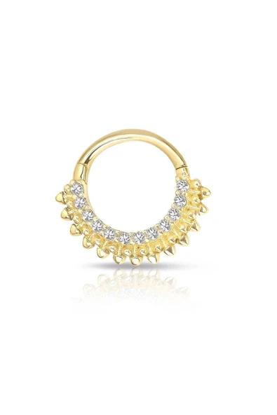 Modelli Sıra Taşlı Altın Helix Piercing ürün görseli 1